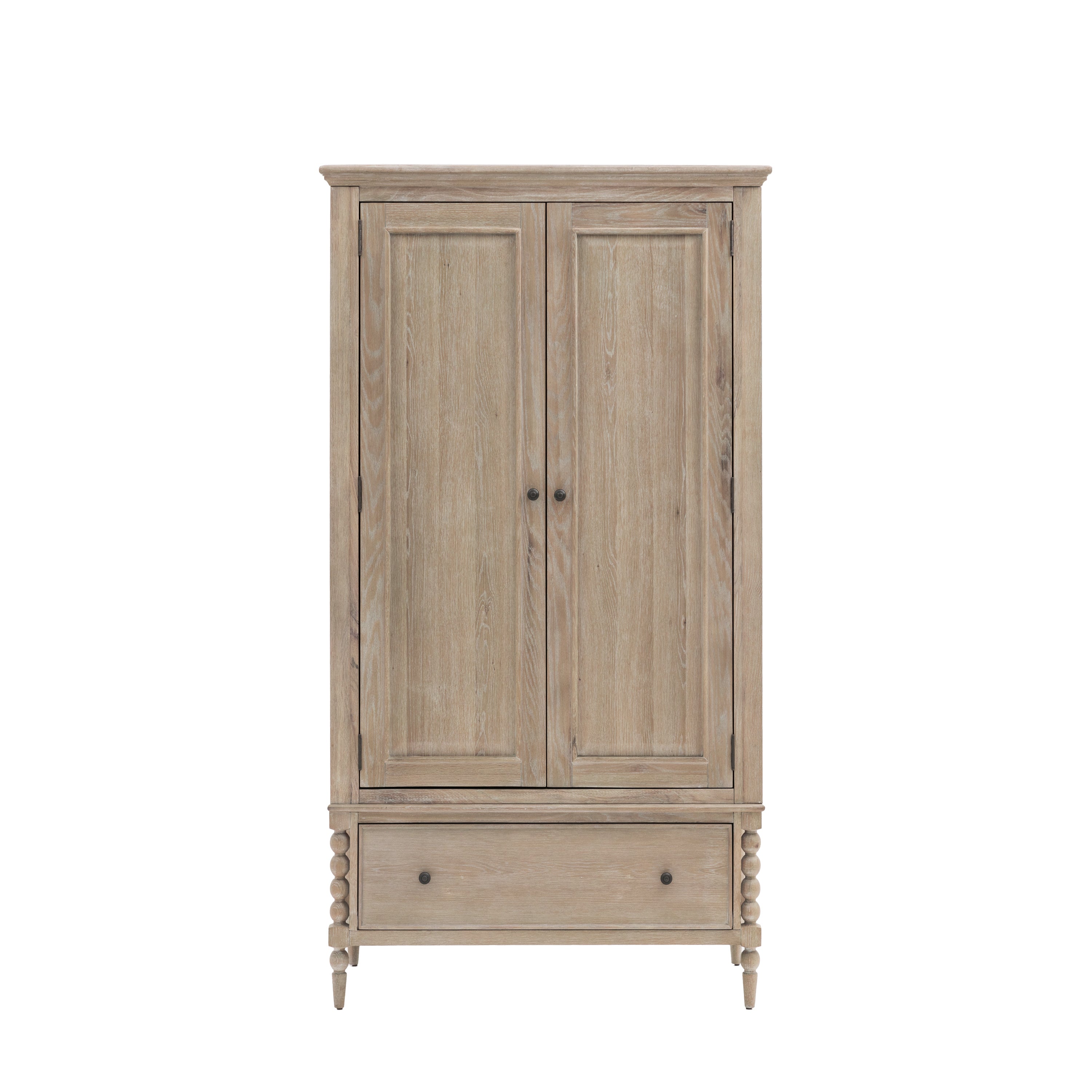 Birchfield Artisan Oak Wood Double Wardrobe